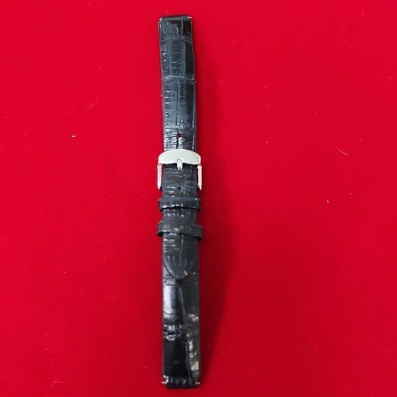 Philip Stein Black Leather Watch Band Strap - Picture 1 of 2